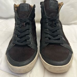 Frye Dylan calf hair high top sneakers
